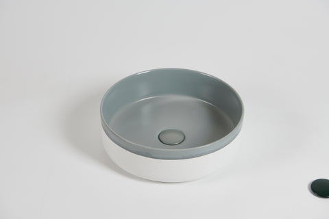 Colour Plus-37-Dark Grey | Two-Tone Round Basin