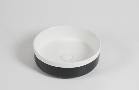 Colour Plus-37-Matte White | Two-Tone Round Basin