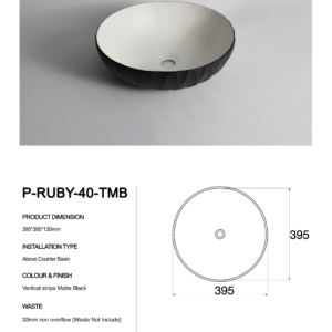P-Ruby-40-TMB-Claya bathware textured basins