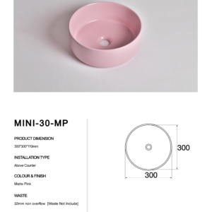 MINI-30-MP-Claya bathware Counter Top basins