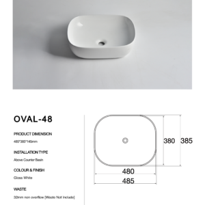 OVAL-48-Claya bathware Counter Top basins