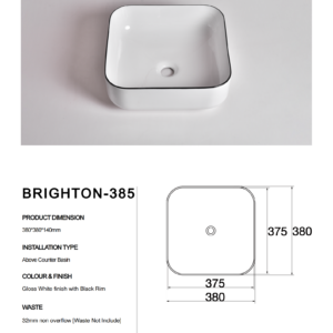 Brighton-385-Claya bathware Counter Top basins