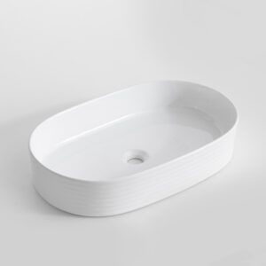 CLA-012-M Size:605*370*115mm Above counter basin Waste: 32mm Matte white non-overflow