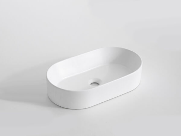 CLA-09-M Size:525*300*115mm Above counter basin Waste: 32mm Matte white non-overflow