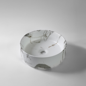 Fusion-36-Claya Bathware Matte white Carrara Marble basin